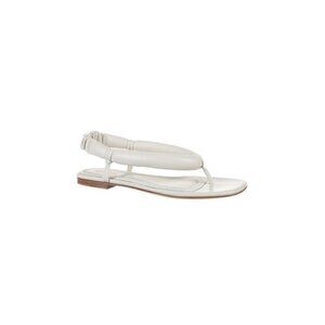 VINCE Women's Ivory "Denton" Sandals Puffy Leather Thong Flats